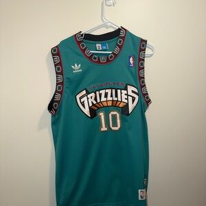 Adidas Vancouver Grizzlies Teal Jersey Mike Bibby Medium